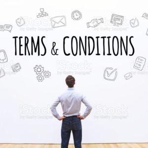 terms and conditions, word concept background