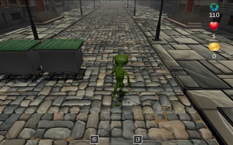 Gameplay du jeu Crazy Green Frog, jeux écologiques interactifs pour les écoles et les familles