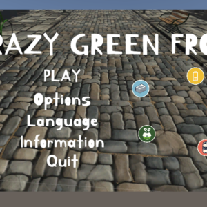 Accueil du jeu Crazy Green Frog, giochi ecologici interattivi per scuole e famiglie